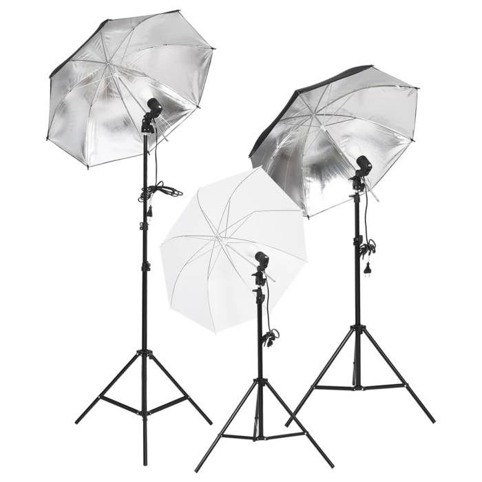 VidaXL Photo Studio Kit with Lighting and Backdrop Photography Light Background System Backdrop Support Kit 3094710