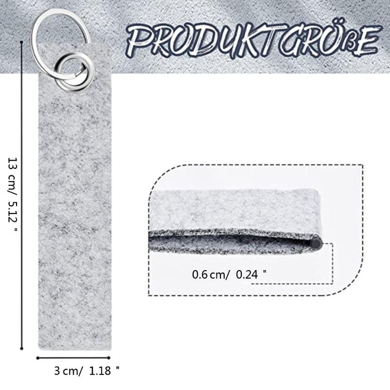 Personlig Färgglad Filt Nyckelring Kreativ DIY Inspiration Nyckelringar Tillbehör Mångsidig Filt Förnödenhet Nyckelring Berlock