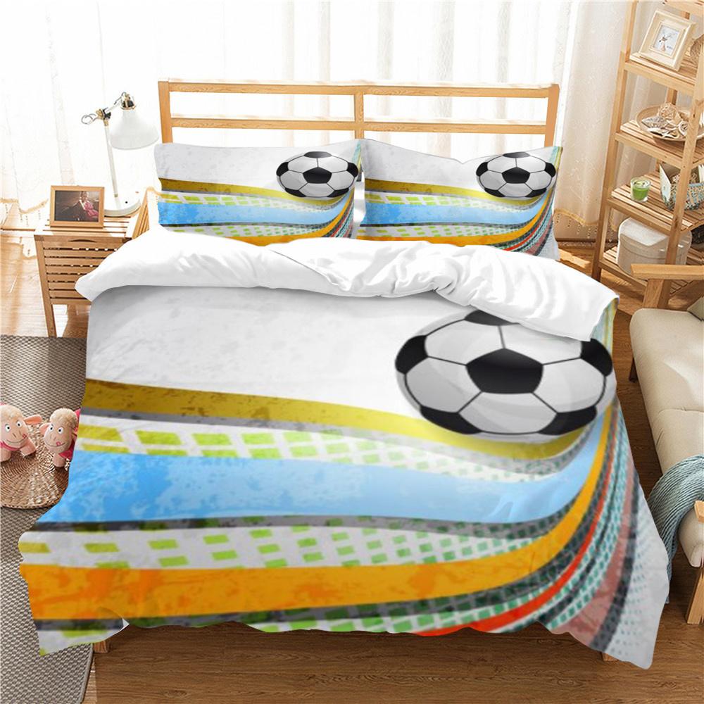 Sports Duvet Cover King Size Bedding Soccer Home Textiles 3D Printed Soft Quilt Cover Woman Man Bedding Cover Bed Sets