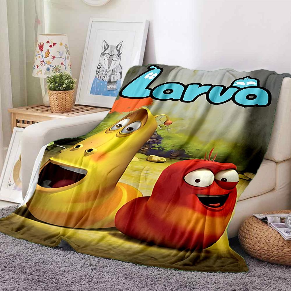 1pc Larva Worms Blanket Versatile for Couch, Office Bed