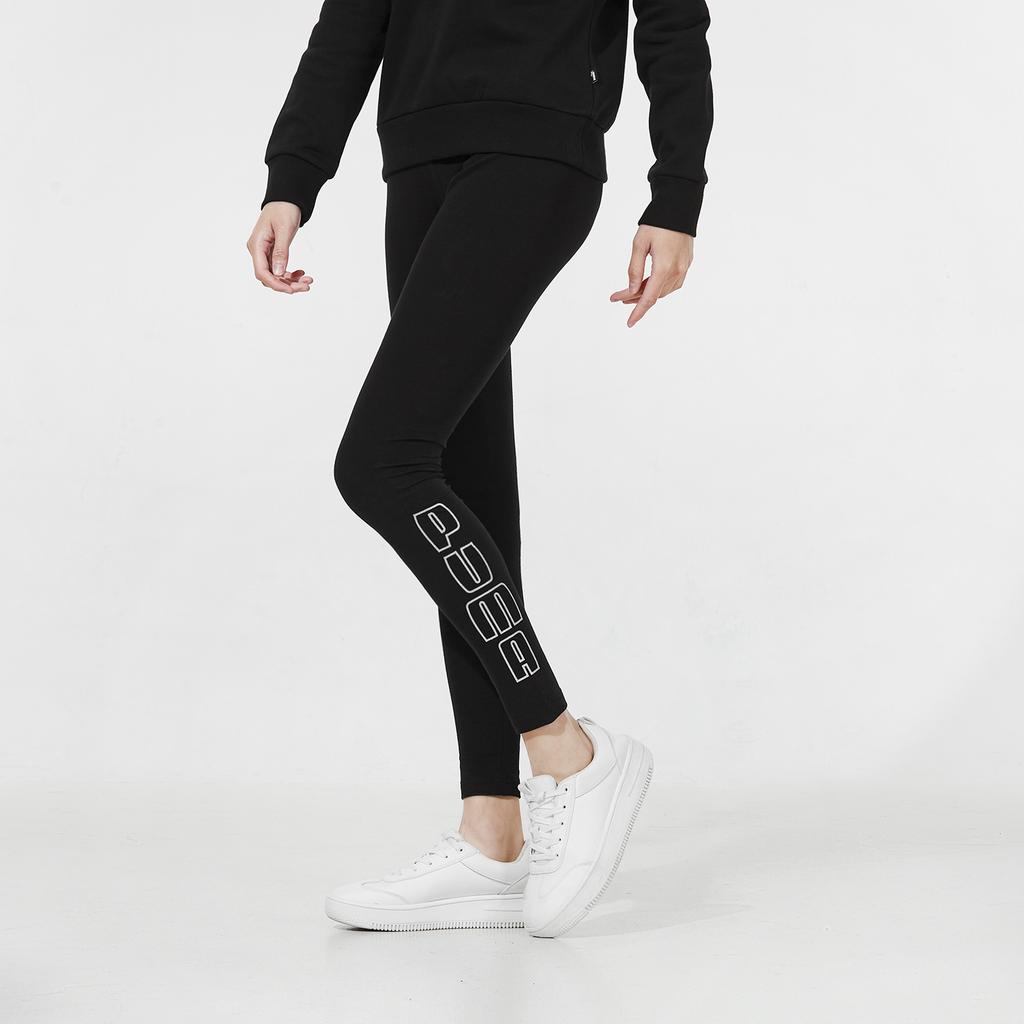 Puma Holiday Logo Training Fitness Leggings Women Bottoms Black 847692-51