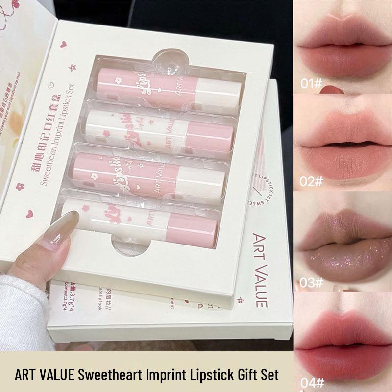 Art Value Sweetheart Lipstick: Soft Mist, Natural Whitening Pink, Single Stick Set