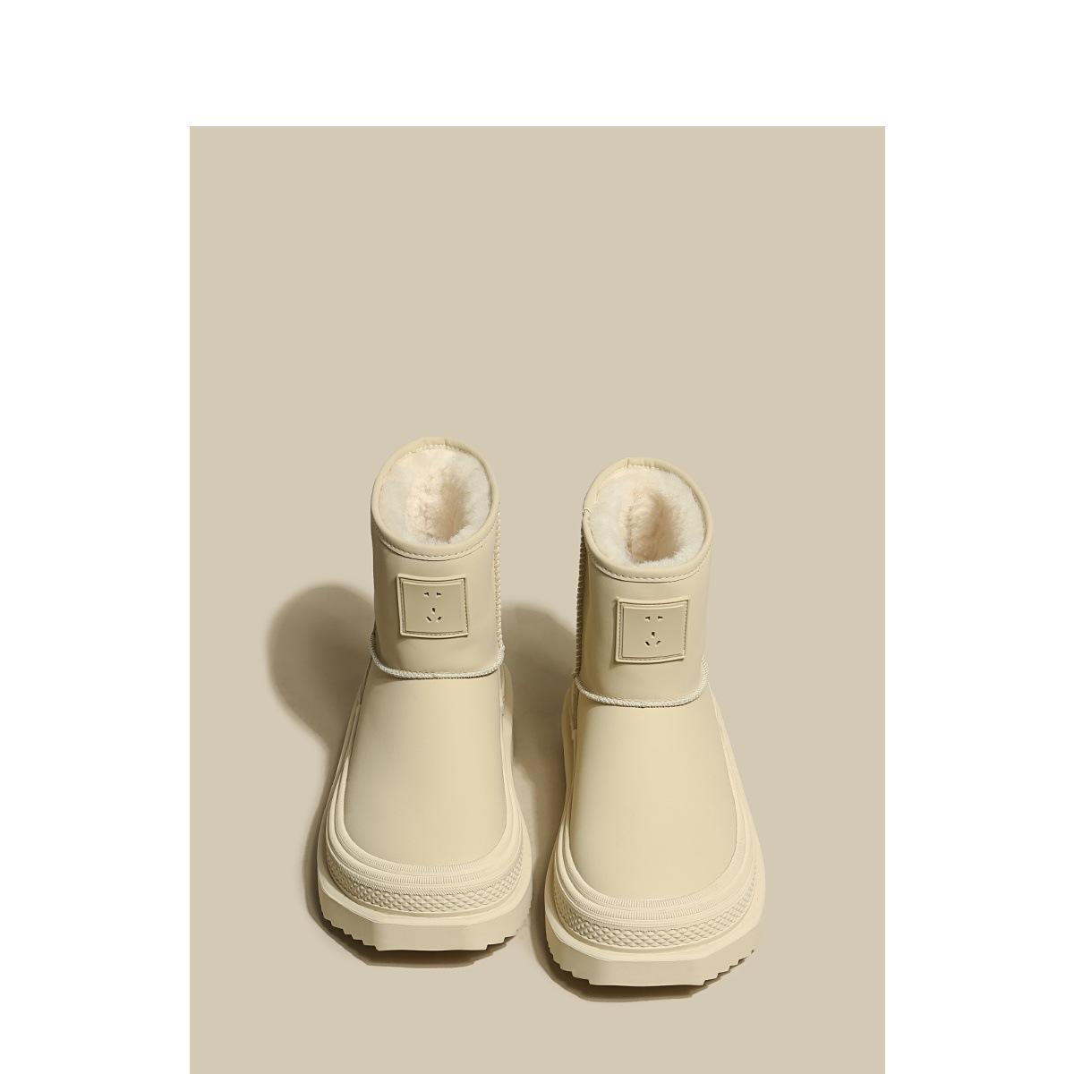 

Soft leather version~ thick-soled inner heightening snow boots women s 2025 new winter piled thickened heightening cotton shoes women s shoes 40