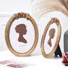 Retro Picture Frame,Decorative Photo Frame Antique Ornate Oval Photo Frame for Tabletop and Wall Display Home Decors