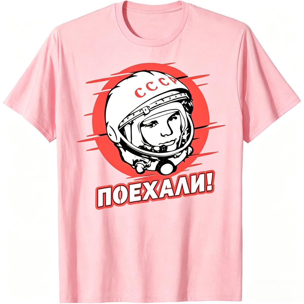 Gagarin Yuri Astronaut USSR Russian Space Soviet TShirt Casual Fashion Harajuku Cotton Women Unisexs Clothing  Summer T Shirt
