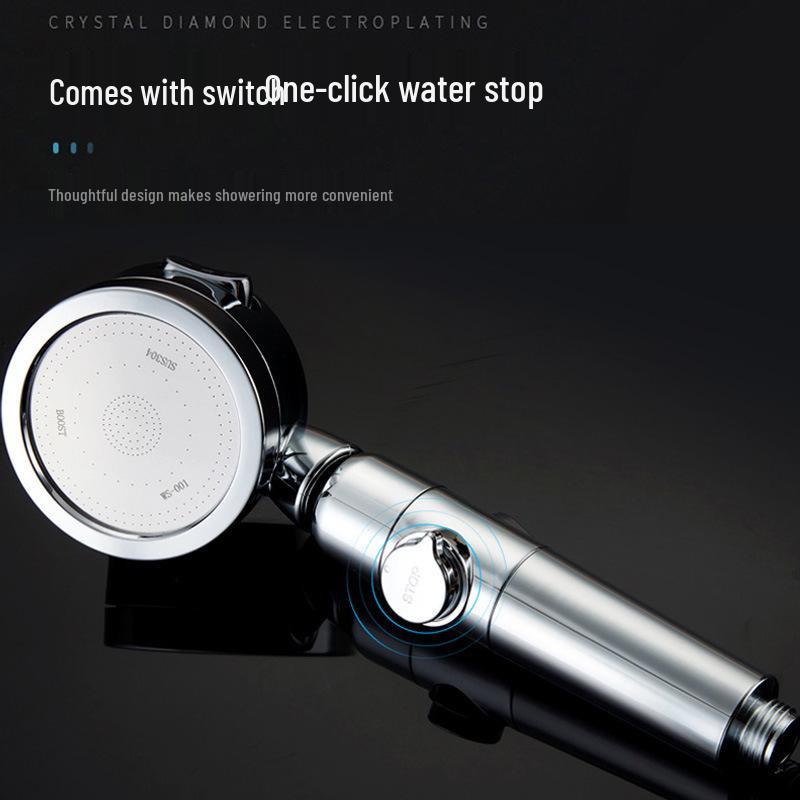 Triple-Mode Handheld Shower Head with Pressure Boost & Water Purification Filter