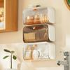 Wall Hanging Storage Box for Jewelry and Cosmetics Space Efficient Bathroom Organizer Dustproof Makeup Accessories Case