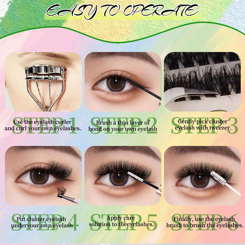 Exclusive Eyelash Extension Kit with Lash Bond and Clusters for Defined Lashes