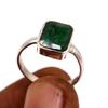 Emerald Gemstone 925 Sterling Silver Handmade Women Ring Jewelry
