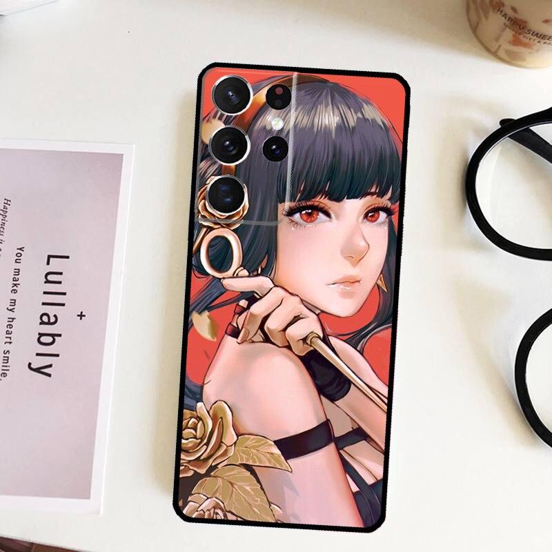 Puzdro Spy X Family pre Samsung Galaxy S22 Plus S21 Ultra S20 FE S8 S9 S10 Note 10 Note 20 Ultra Kryt