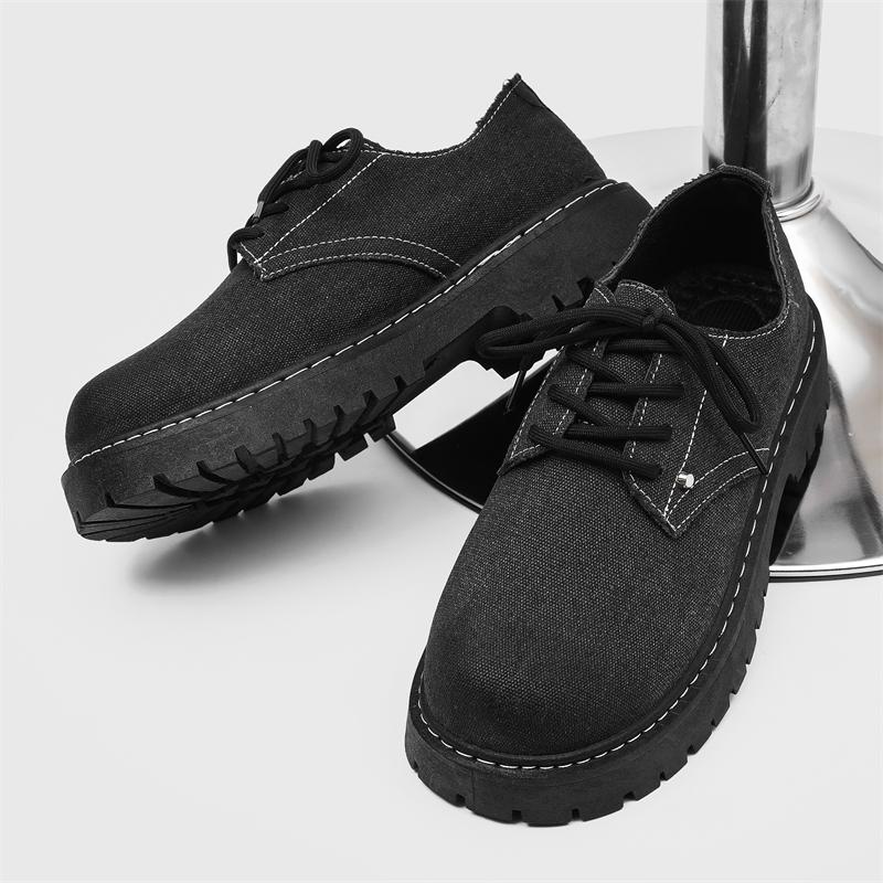 

Board Shoes Breathable Design Style Outdoor Walking Young Handsome Shoes Versatile Daily 39-46 Thick Soled Casual Men s Shoes 46 чёрный