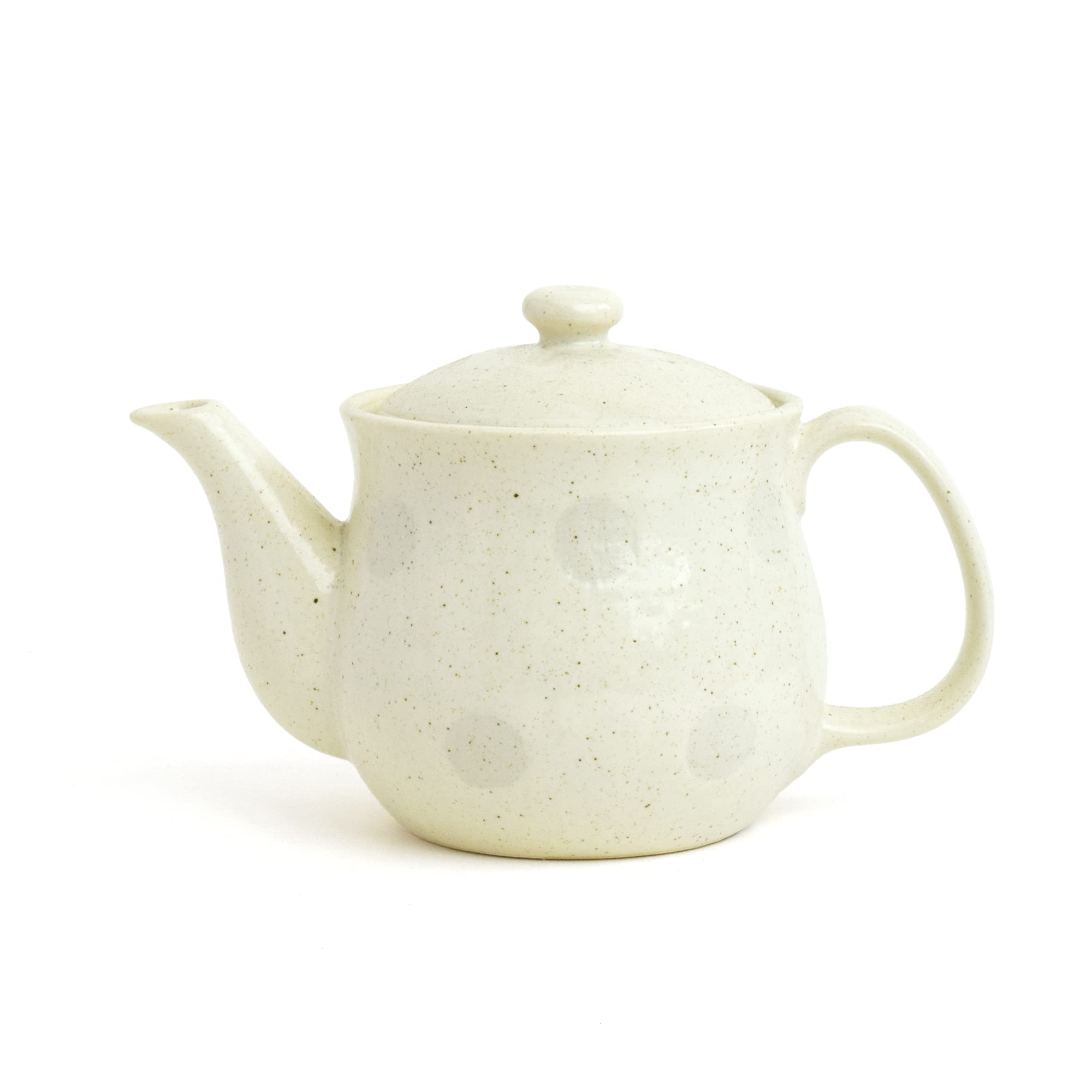 

Tatara Teapot with Tea Strainer, Polka Dot Design, Mino Ware, White, Microwave and Dishwasher Safe, Made in Japan, Sabon, Product Number: 030561