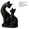 Black Cat Figurine 3D Printed Mother And Kitten Statue Cute Animal Sculpture for Indoor Shelf Desktop Decor Gifts for Cat Lovers