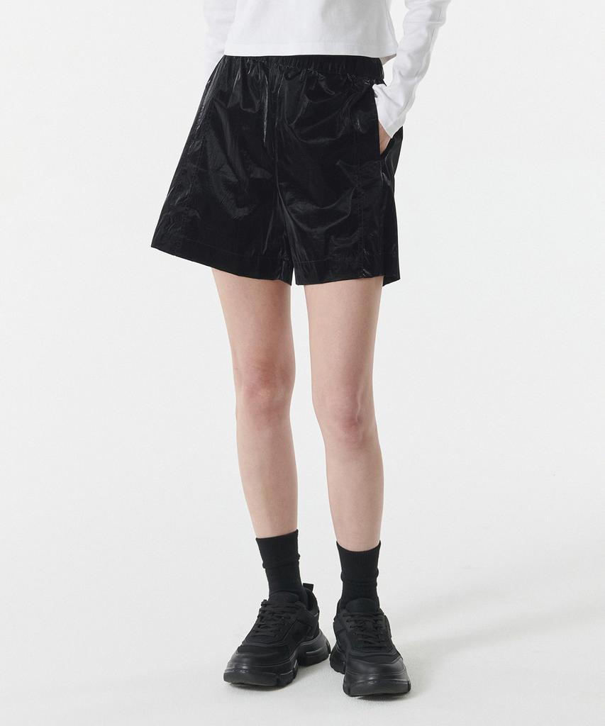 MUSINSA STANDARD WOMAN Women'S Shiny Banding Shorts [Black]