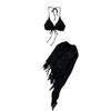 Seaside Vacation with Chest Pad High Waist Hip Bag Fashion Suit