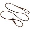 0.6*150cm Soft and Slim Thin Real Leather Slip Leads Dog Training Leashes for Small Medium Puppy Leather Slip Chain Collar Leash