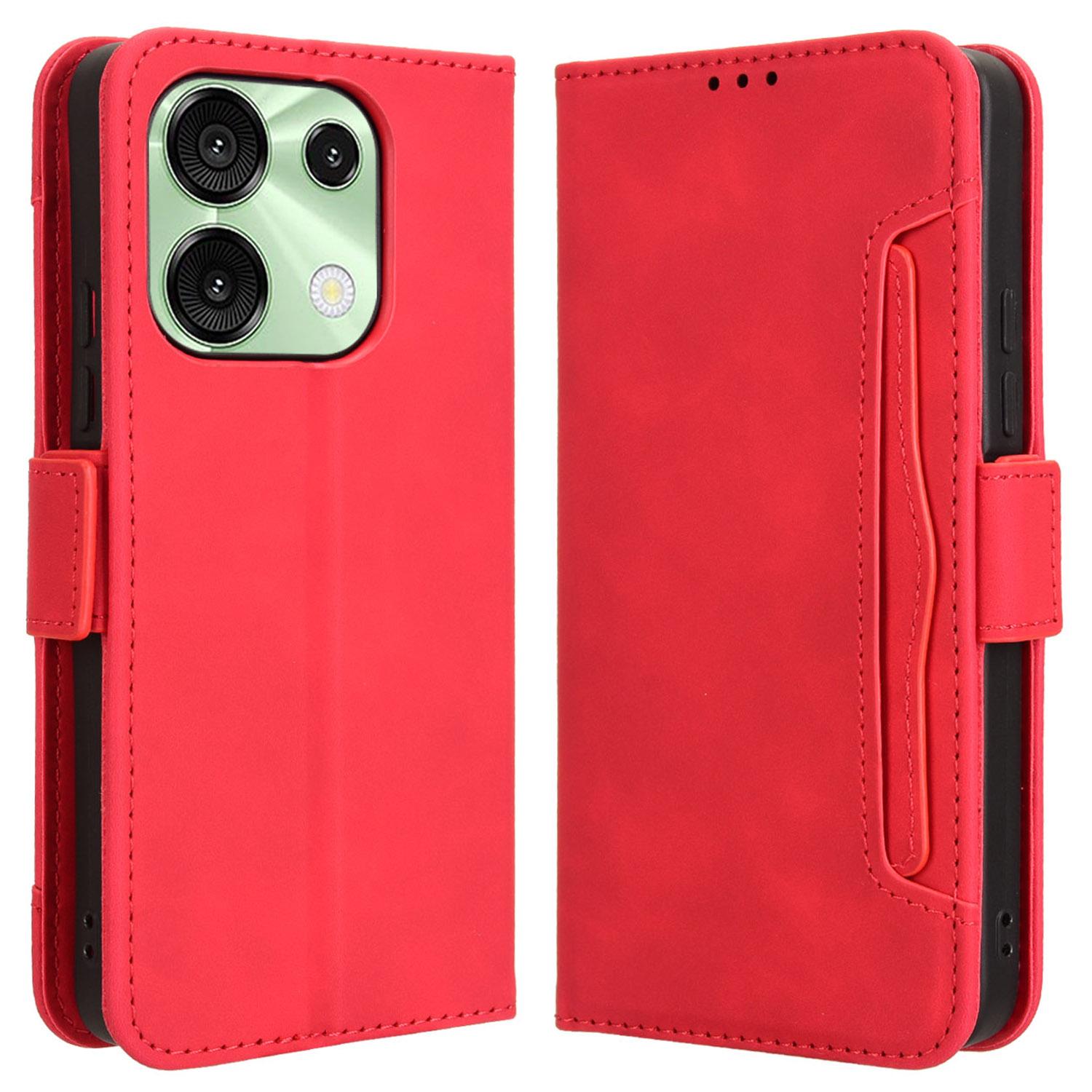 

Для Umidigi G9 5G/G9A 4G/G9C 4G/G9T 4G/Note 90C/Note 90A/Note 90 Шкіряний чохол-гаманець з кількома відділеннями для карток Red