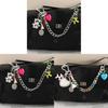 Cat Charm Bag Pendant With Feather Keychain For Fashion Accessories