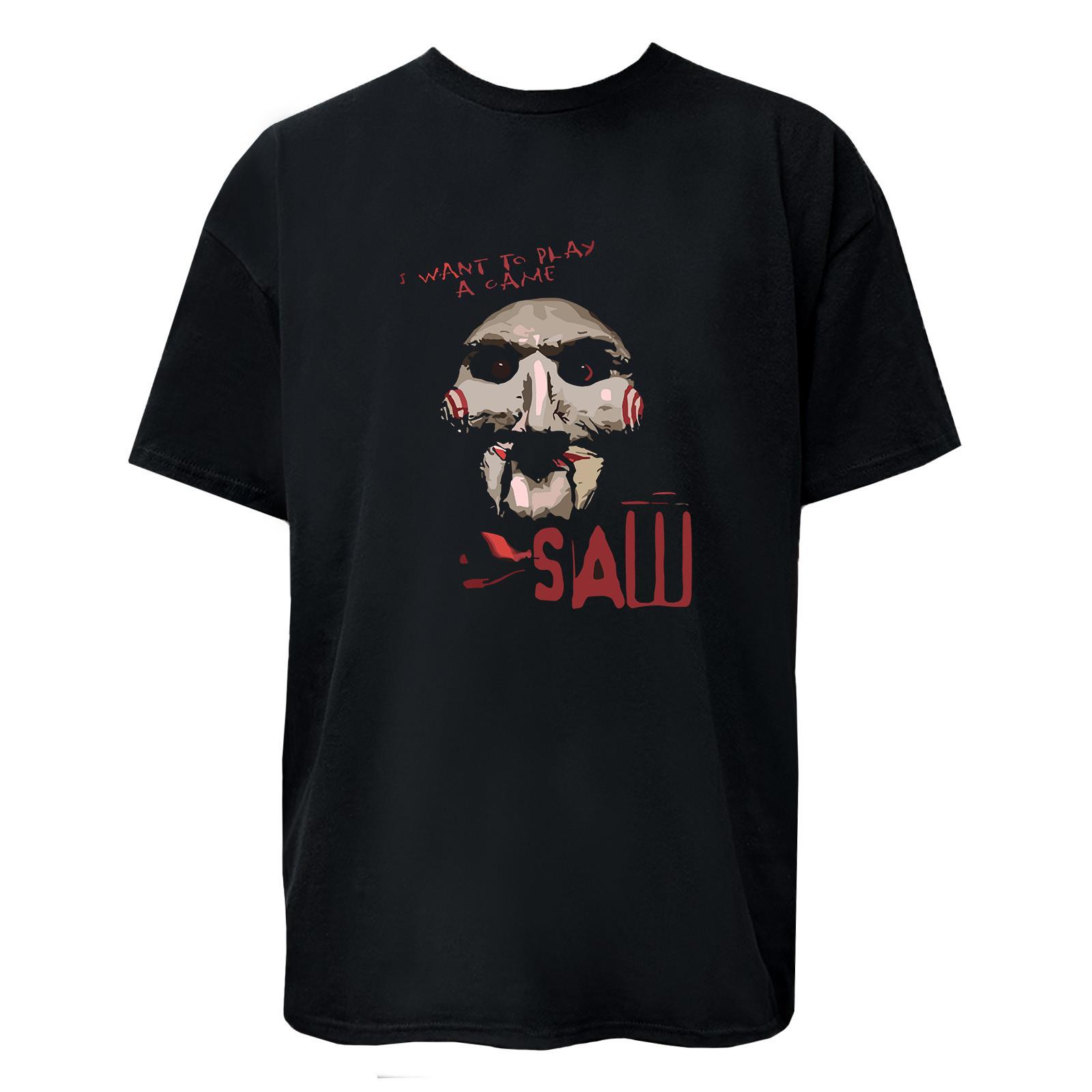 Saw I Want to Play a Game Graphic T-Shirt / Hoodie / Sweatshirt Unisex Women Men S разноцветный