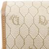 Dior Honeycomb Pattern Shoulder Bag vintage beige PVC Women Used