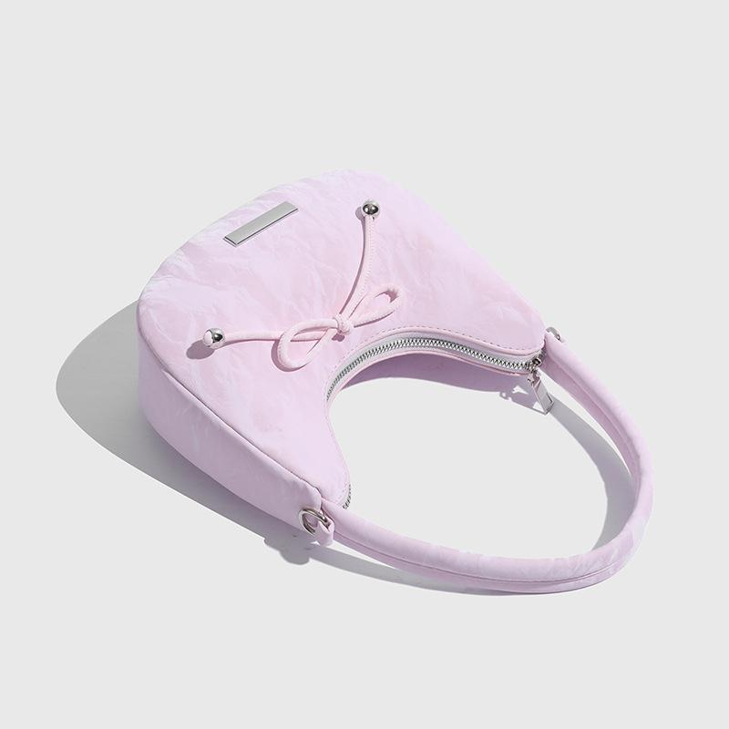 Pink Bag Women's Crossbody Bag Handheld Shoulder Bag Underarm Niche Girl's New Style Spring and Summer