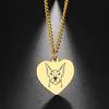 Dreamtimes Cute Pets Dogs Animal Lovely Spotted Dog Heart Pendant Handmade Bulldog Necklace For Women Men Jewelry Accessories