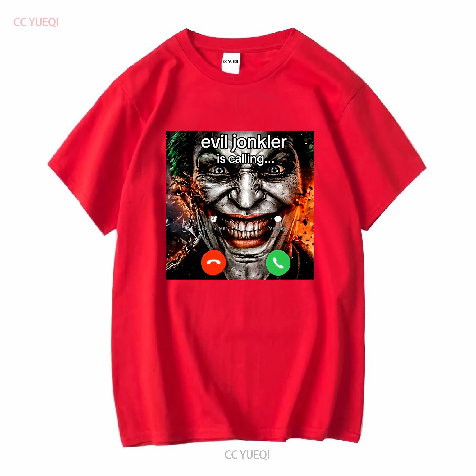 Evil Jonkler Is Calling T Shirt Horror Retro Halloween S 5XL vintage Washed Versatile fashion Top For Everyday Wear Slightly S