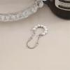 Non Pierced Women's Ear Cuff New Pearl Clip Earrings Copper Color Chain Ear Clips Double-layers Elegant Fake Cartilage Earrings