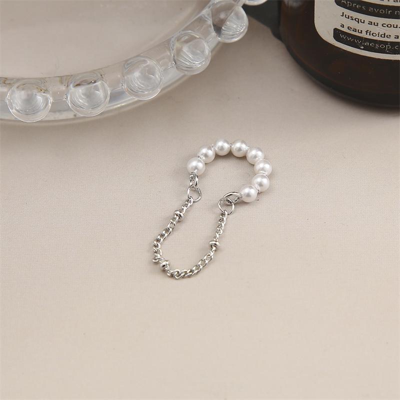 Non Pierced Women's Ear Cuff New Pearl Clip Earrings Copper Color Chain Ear Clips Double-layers Elegant Fake Cartilage Earrings