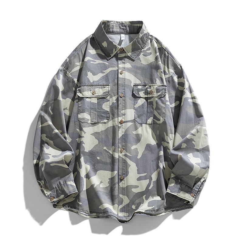 Vintage Plaid Long Sleeved Shirt, Versatile for Men and Women In Spring and Autumn, Hong Kong Style Loose Casual Collar Shirt Jacket