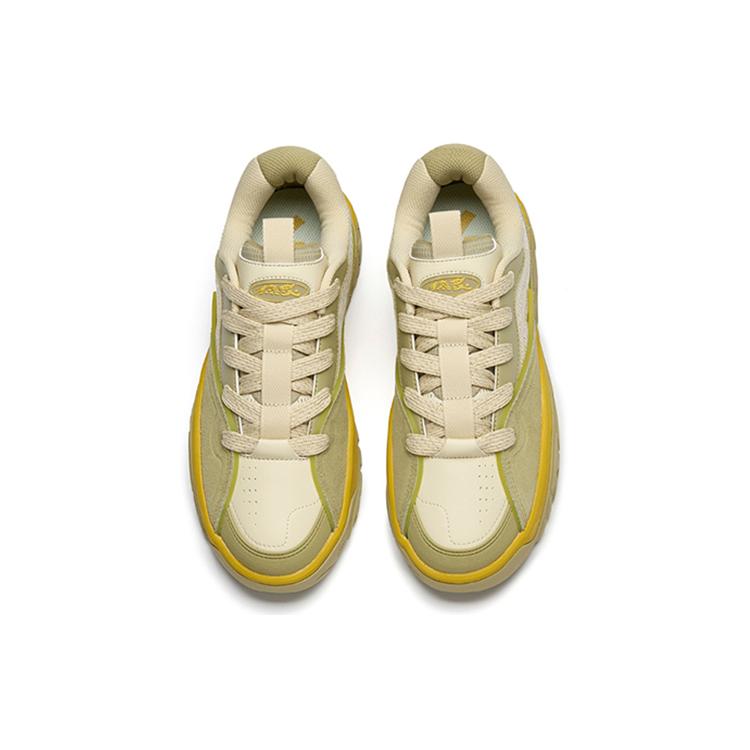 Anta Hot Height Increasing Low top Skateboard Shoes Men's Grain Beige Yellow 912238083-4