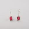 Pink Rubellite Gemstone 925 Sterling Silver Women Earring 1" Handmade Jewelry For Valentine EE-180-6