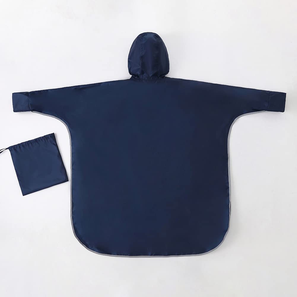 Suitable for School Unisex Rain Parents and Rain Gear [Yolrky] Children's Raincoat, Bags, Poncho, Kids, Boys, Girls, Children, Raincoat, (Navy, M)