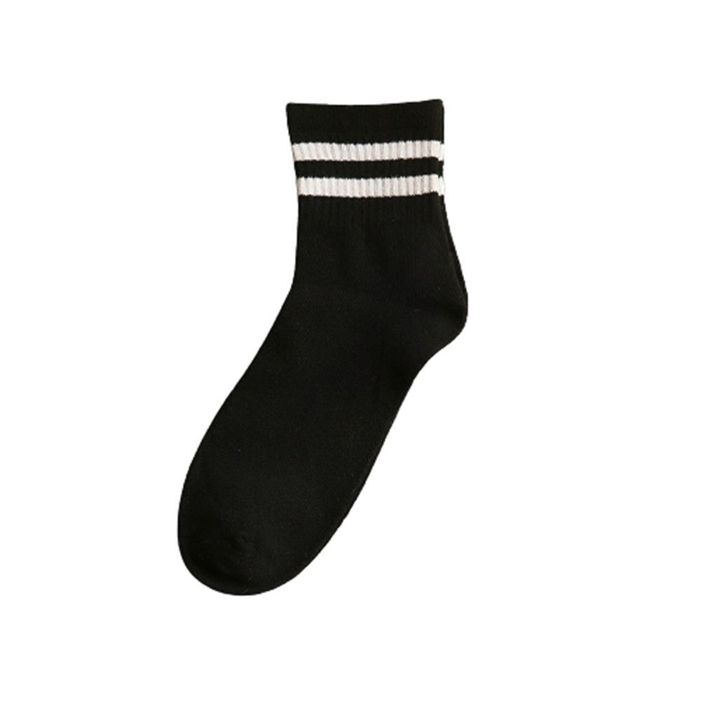 New Fresh Women Men Two Bars Socks Striped Sport Socks Korean Medium Tube Socks