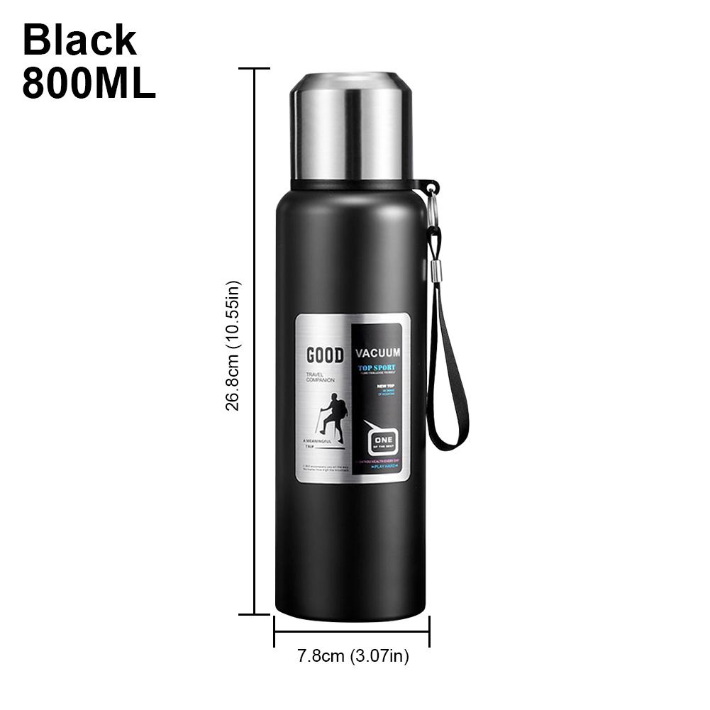 600-2000ml Water Bottle Outdoor Portable Insulation Tumbler Bottle Stainless Steel Tea Coffee Cold and Hot Thermal Thermos