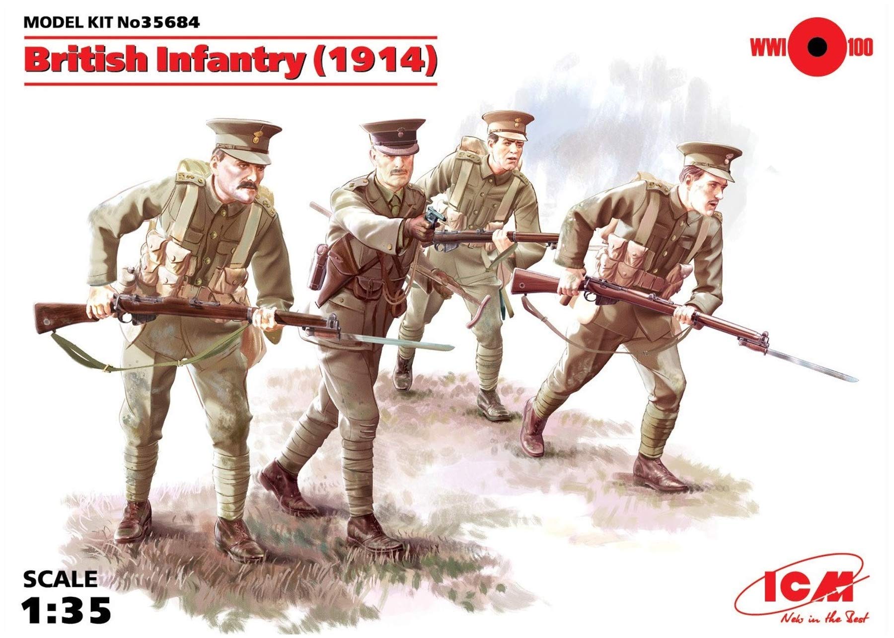 

ICM 1/35 World War I British Infantry 1914 Plastic Model