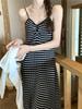 Stylish Sleeveless Striped Beach Dress - Summer Slim Fit for Women