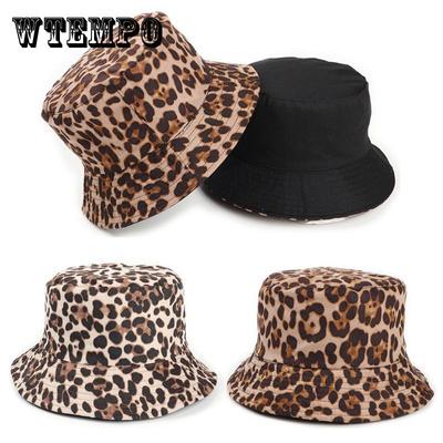 Bucket Hat mit Leopardenmuster – leichte, nicht dehnbare Fischermütze aus Polyester für Damen und Herren, Angelhut