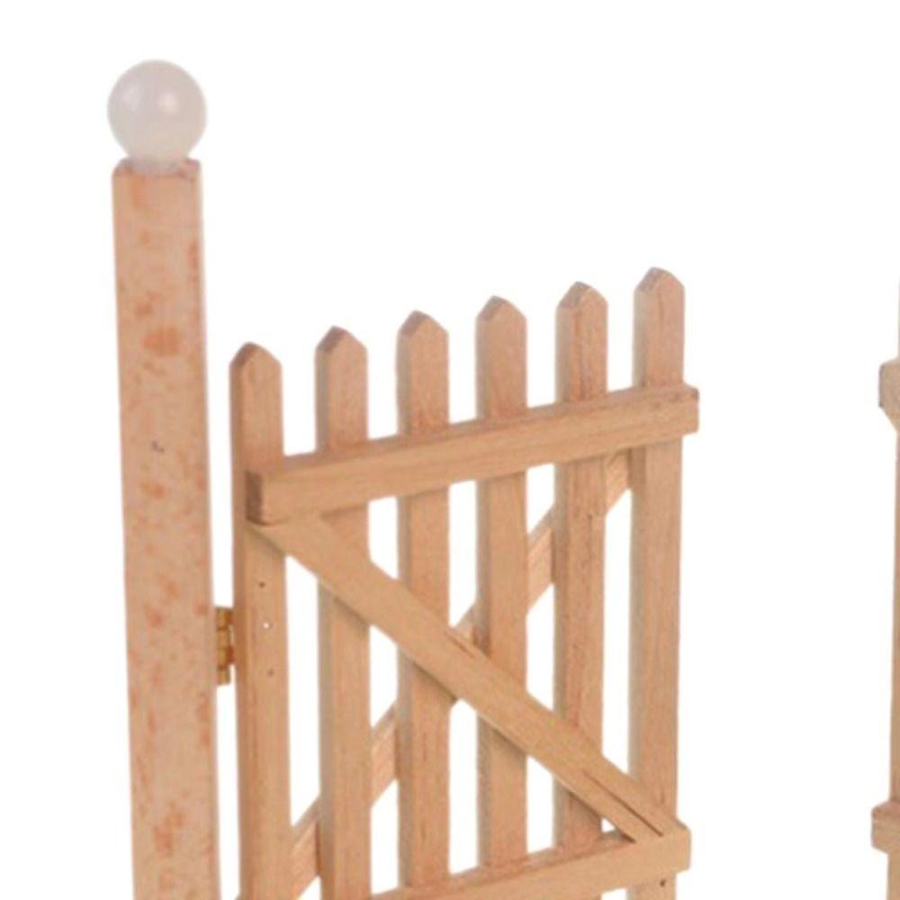 1:12 Scale Dollhouse Fence Door Decoration Toy Dolls House Garden Furniture  for Fairy Garden