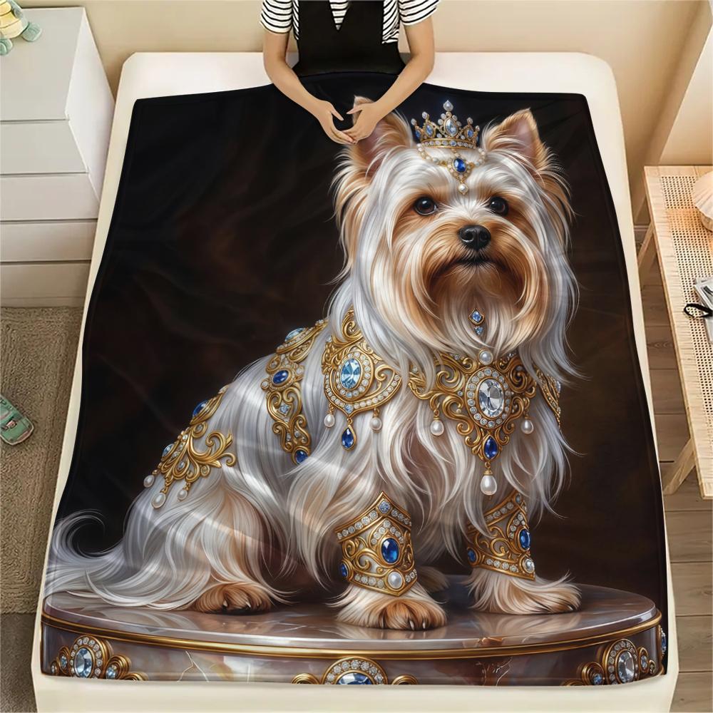 Gorgeous gemstone cat dog Print Flannel Blanket,High quality Comfortable for All Seasons,Home Decor,Warmth and Comfort,Perfect for Christmas Gifts