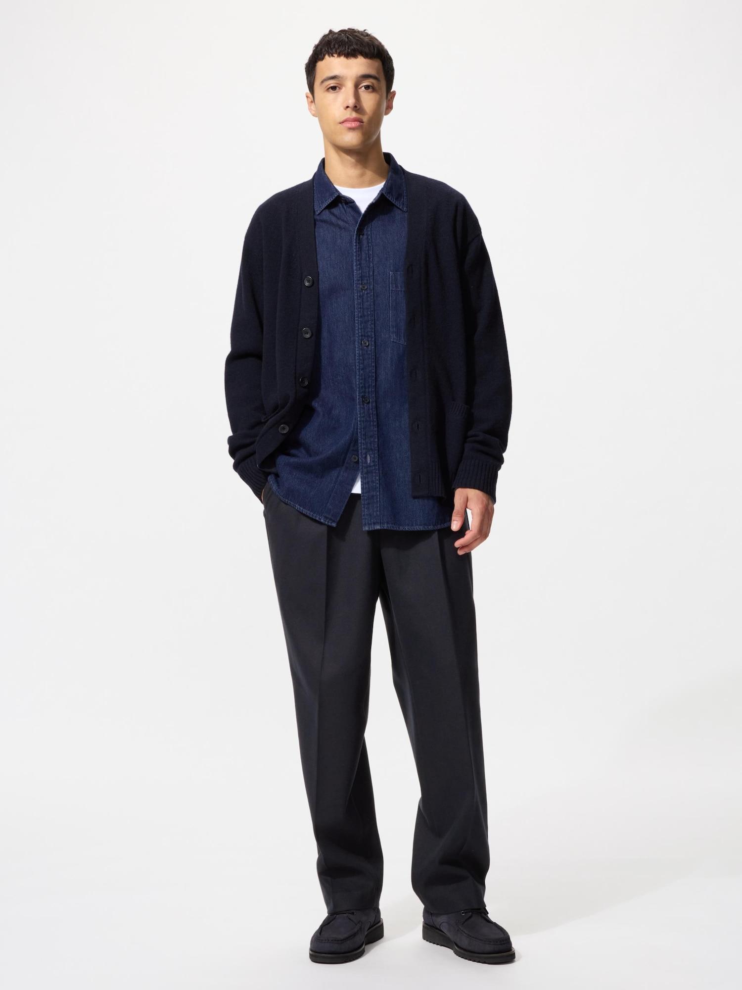 

Uniqlo Tack Wide Pants Brushed Jersey Model 69 NAVY/XS