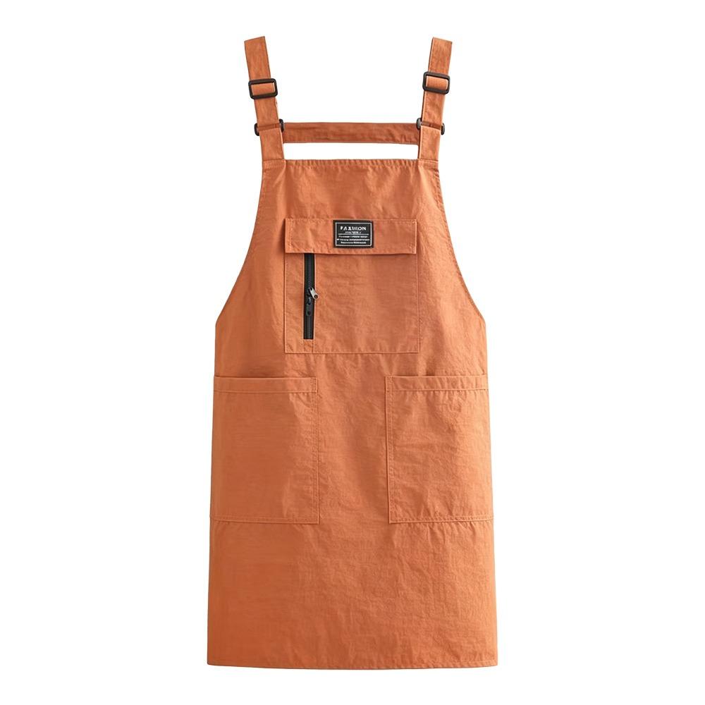 

Anti-fouling Kitchen Apron Waterproof Cooking Baking Bibs Modern Chef Apron for Home Kitchen помаранчевий