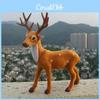 Christmas Deer Decor Figurine With Plastic Material For Holiday Window Display And Storefront Setup