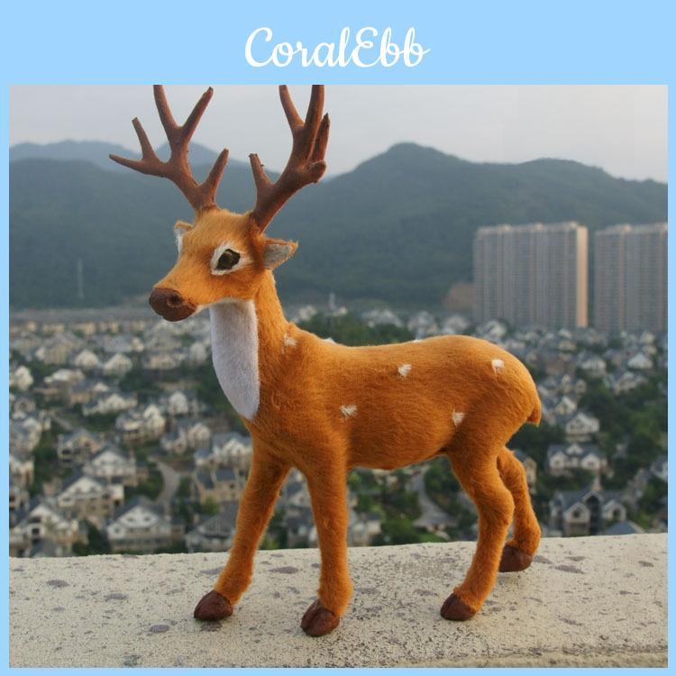 Christmas Deer Decor Figurine With Plastic Material For Holiday Window Display And Storefront Setup