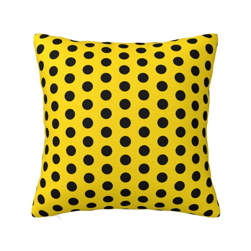 Green And Black Polka Dot Cushion Cover x cm Polyester Soft Throw Pillow Case For Sofa Car Living Room Decoration Pillowcase