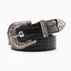 Girdle Retro Women's Belt Pin Buckle Embossed Belt Casual Carved Buckle Belt