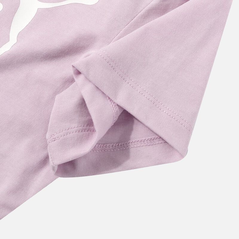 Puma Camiseta Feminina American Vintage Confortável Respirável Manga Curta Gola Redonda Estampa de Letras Rosa 630563-60