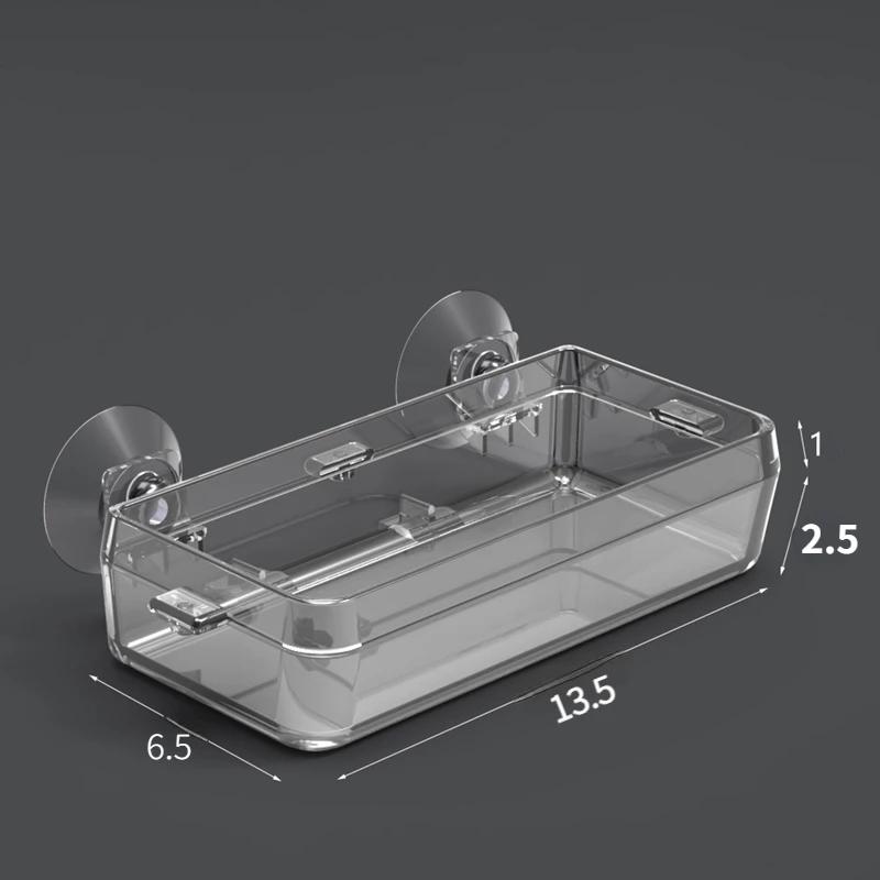 Cawayi Kennel Pet Reptile Transparent Feeder Anti-escape Food Bowl Worm Live Container With Strong Suction Cups Pet Supplies Pet