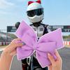 Cute Bowknot Electric Vehicle Decoration Helmet Bow Cloth Satin Ribbon Bow Helmet Decoration Motorcycle Helmet Accessories