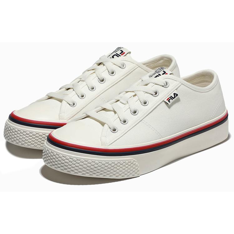 Fila Scanline Canvas Low Top Skateboard Shoes Unisex Ecru 1XM01586D_920